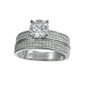 Anillo Jacket doble fila de circonias plata