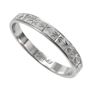 Argolla diamantada ancho 3mm plata