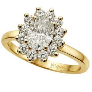 Anillo Beauty con circonias oro 10K