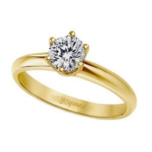 Anillo Tifanny con circonia oro 10K