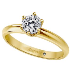 Anillo Tifanny con circonia oro 10K