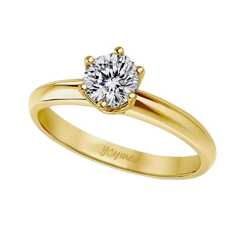 Anillo Tifanny con circonia oro 10K