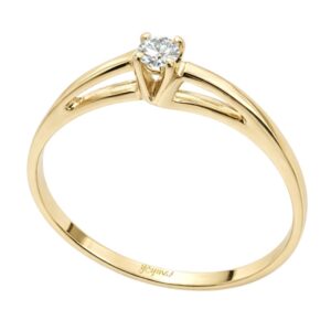 Anillo montura semi encontrada Diamante de 1.5mm oro 10K 47---