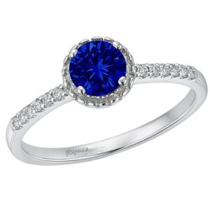 Anillo con circoias y halo miligraneado plata