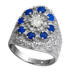 Anillo casual tapojo con circonias plata