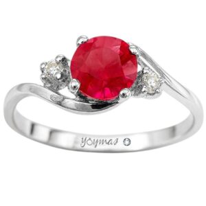 Anillo con circonias montura encontrada plata
