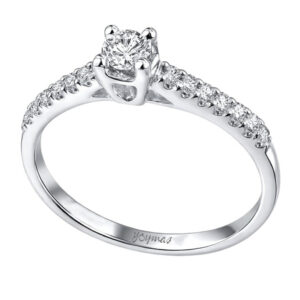 Anillo con circonias y montura de puente plata