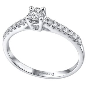 Anillo con circonias y montura de puente plata
