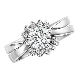 Anillo jacket amor eterno con circonias  plata