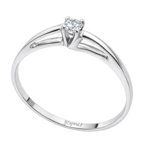 Anillo montura semi encontrada con circonia plata