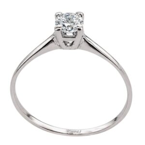 Anillo montura de puente con circonia central plata