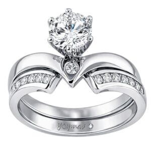 Anillo Jacket de compromiso Princesa con circonias plata