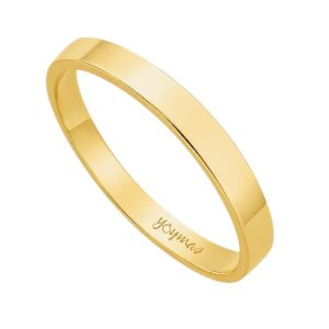 Argolla lisa plana 3mm oro 10K