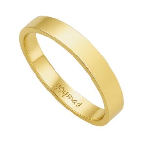 Argolla lisa plana oro 10K