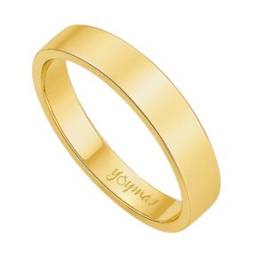 Argolla lisa plana 5mm oro 10k