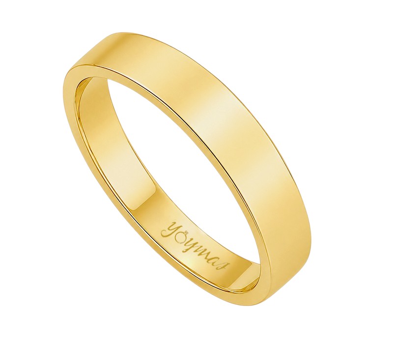 Argolla lisa plana 5mm oro 10k