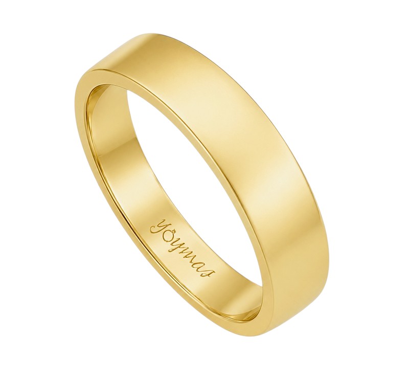 Argolla lisa plana oro 10K