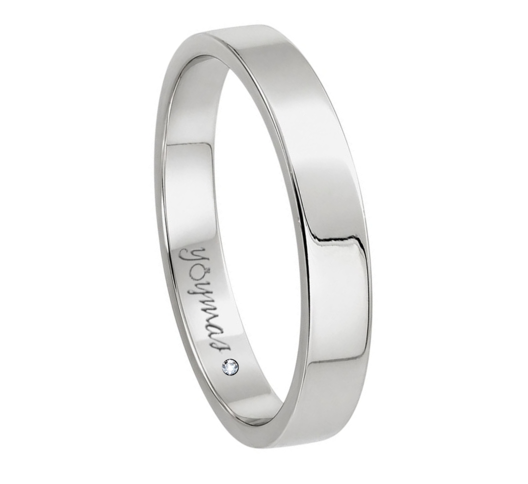Argolla lisa plana 4mm plata