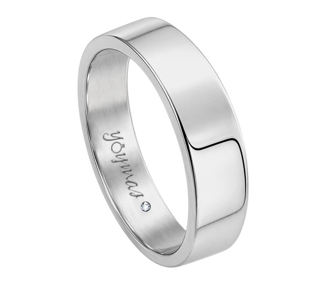 Argolla lisa plana 7mm plata