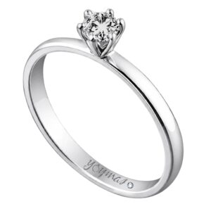 Anillo de compromiso con Diamante 2.75mm 10 pts plata