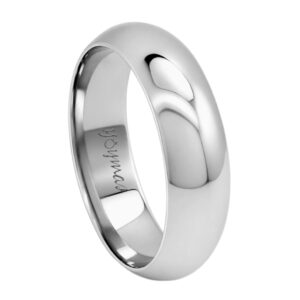 Argolla matrimonial lisa media caña 7mm plata