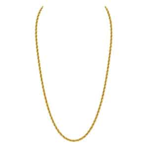 Cadena tejido lazo diamantada oro 10K