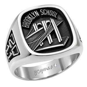 Anillo graduación Mónaco personal universitario plata
