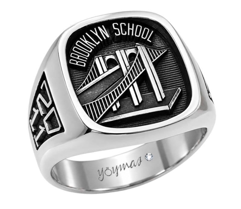 Anillo graduación Mónaco personal universitario plata