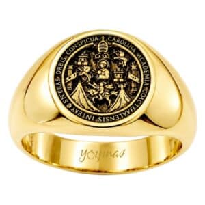 Anillo graduación Maxi pequeño universitario oro 10K