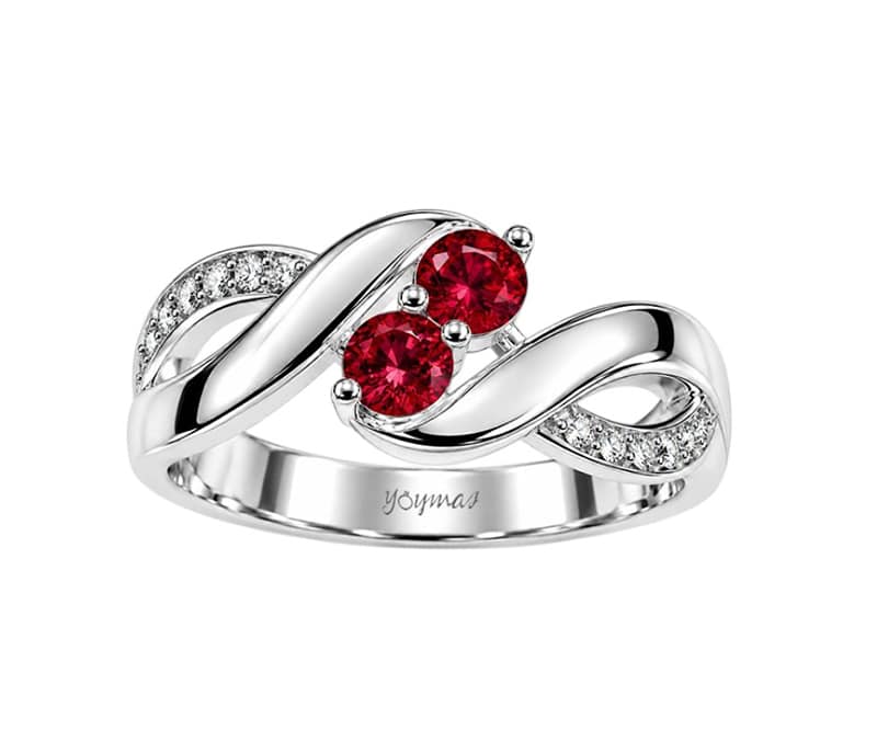 Anillo cuerpo calado de ola con circonias plata - Imagen 2