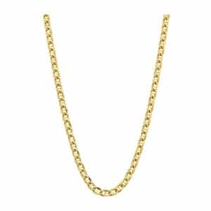 Cadena gucci con diamantado en oro blanco 14k