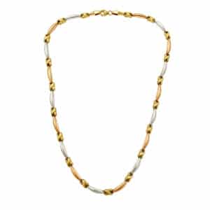 Cadena superfancy abrazos y medias lunas 3oros 10k