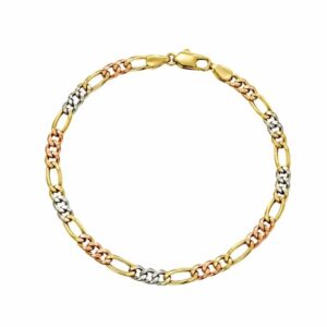 Pulsera tejido cartier 3x1 diamantada 3 oros 10k