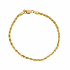 Pulsera tejido lazo diamantada oro 10K
